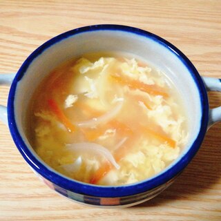 卵と人参と玉ねぎのスープ